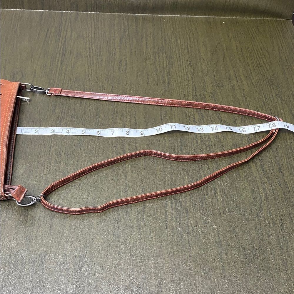 Catchfly Faux Suede/Leather Country Western Fringe Crossbody Purse Bag w/ jewels - Picture 14 of 14